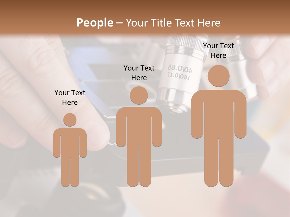 A Person Using A Microscope To Examine Something PowerPoint Template