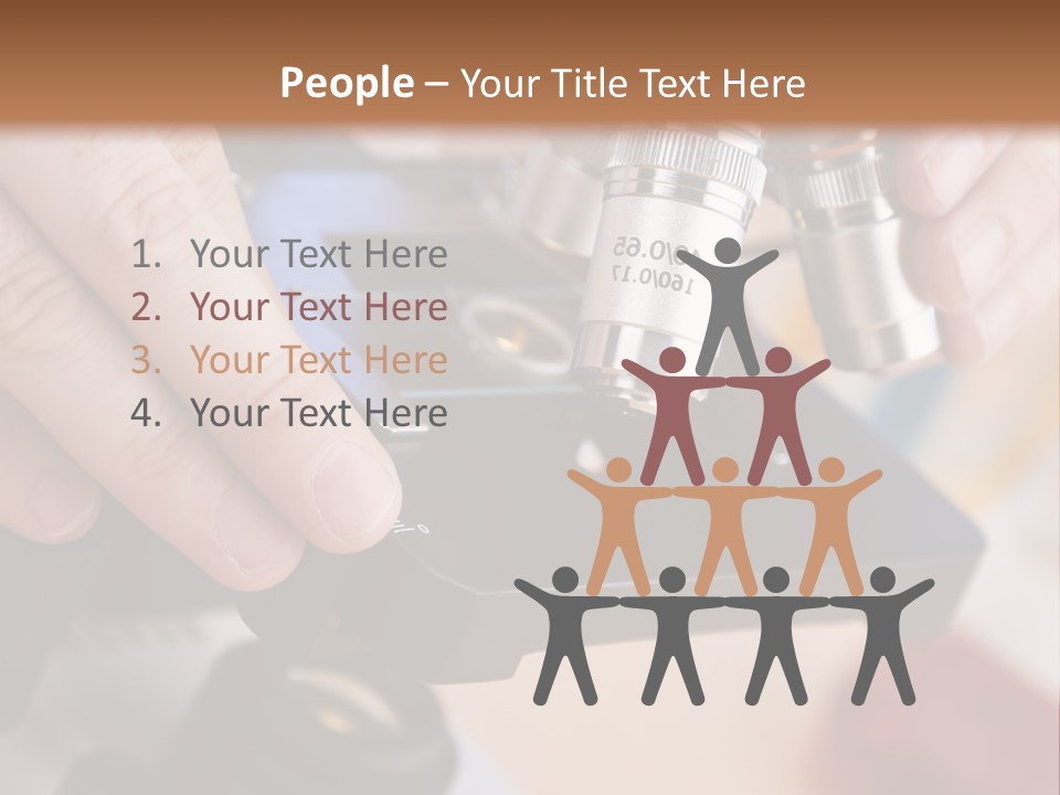 A Person Using A Microscope To Examine Something PowerPoint Template