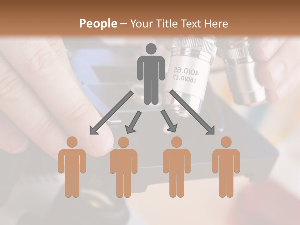 A Person Using A Microscope To Examine Something PowerPoint Template