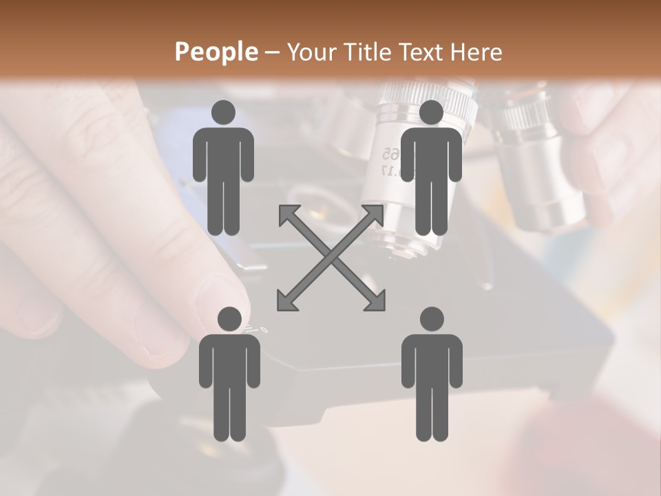 A Person Using A Microscope To Examine Something PowerPoint Template
