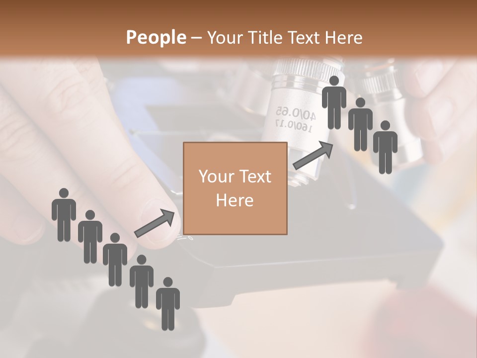 A Person Using A Microscope To Examine Something PowerPoint Template