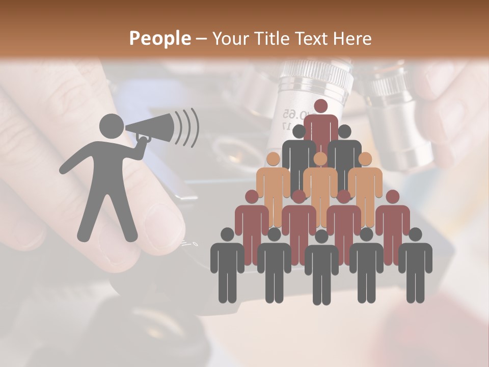 A Person Using A Microscope To Examine Something PowerPoint Template