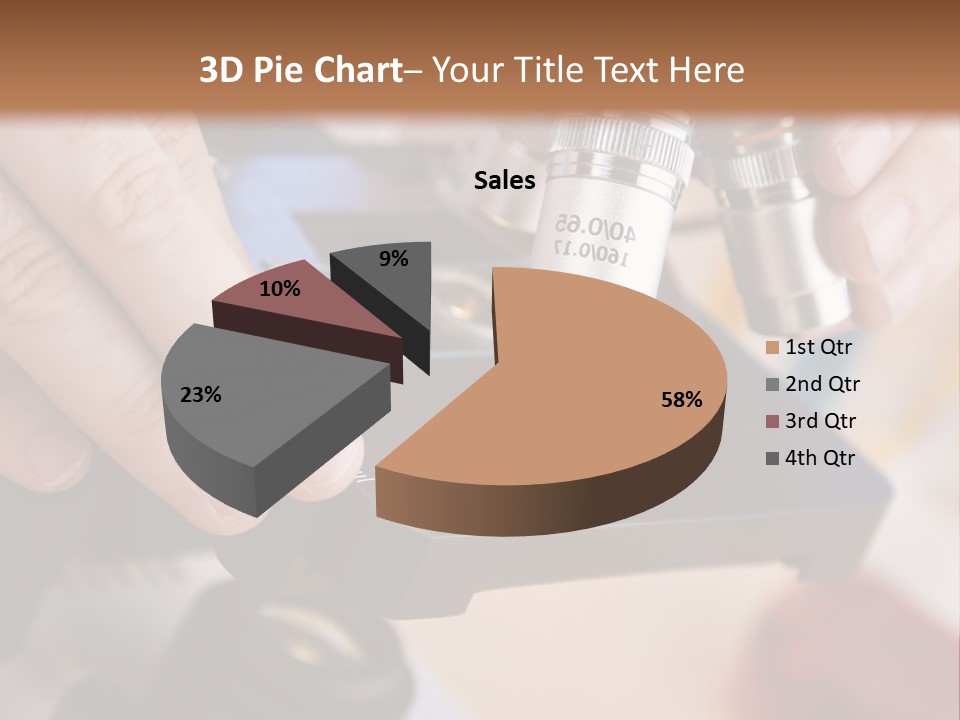 A Person Using A Microscope To Examine Something PowerPoint Template