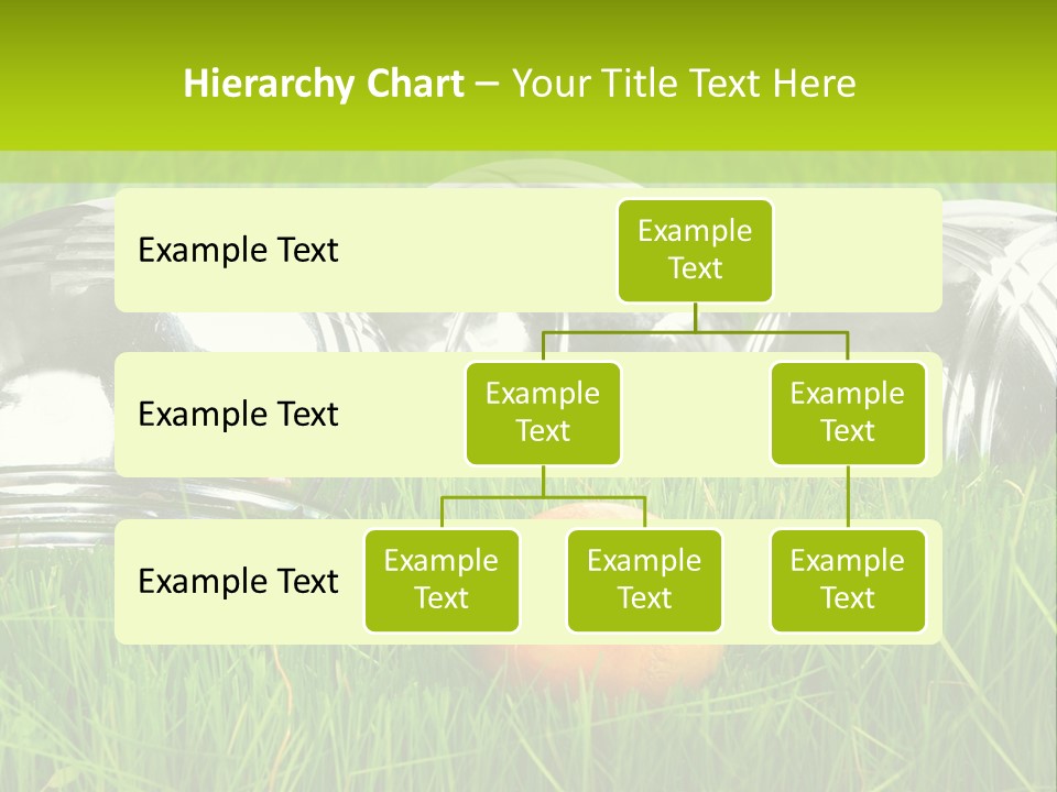 A Group Of Metal Balls Sitting In The Grass PowerPoint Template