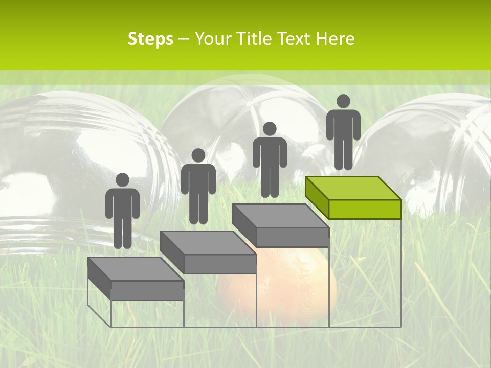 A Group Of Metal Balls Sitting In The Grass PowerPoint Template