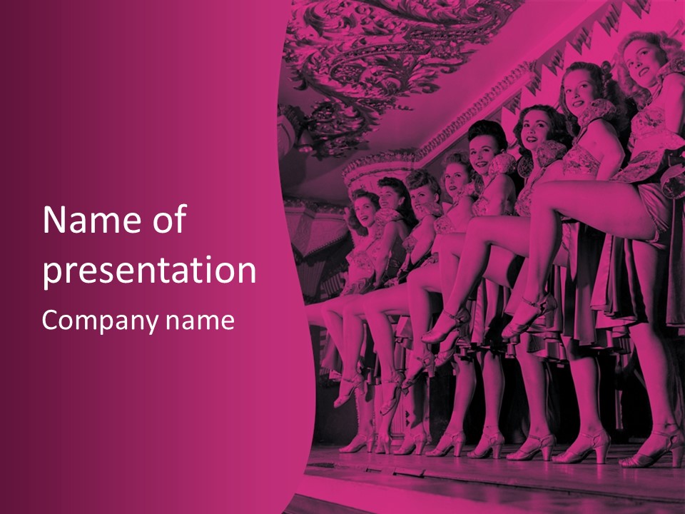 A Group Of Women Sitting On Top Of A Carousel PowerPoint Template