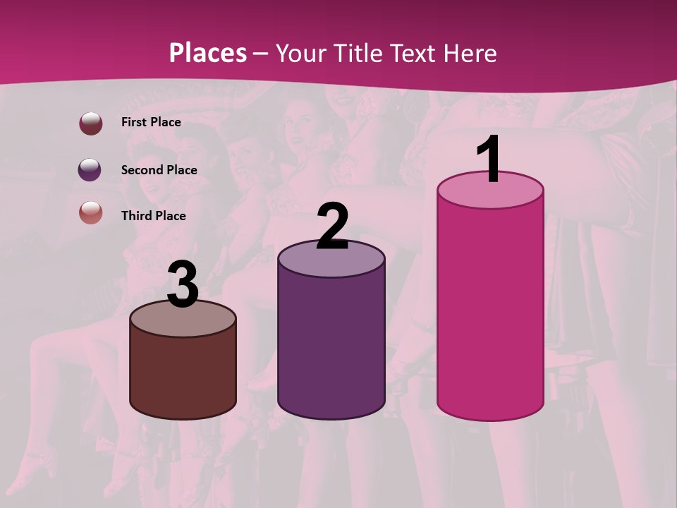 A Group Of Women Sitting On Top Of A Carousel PowerPoint Template