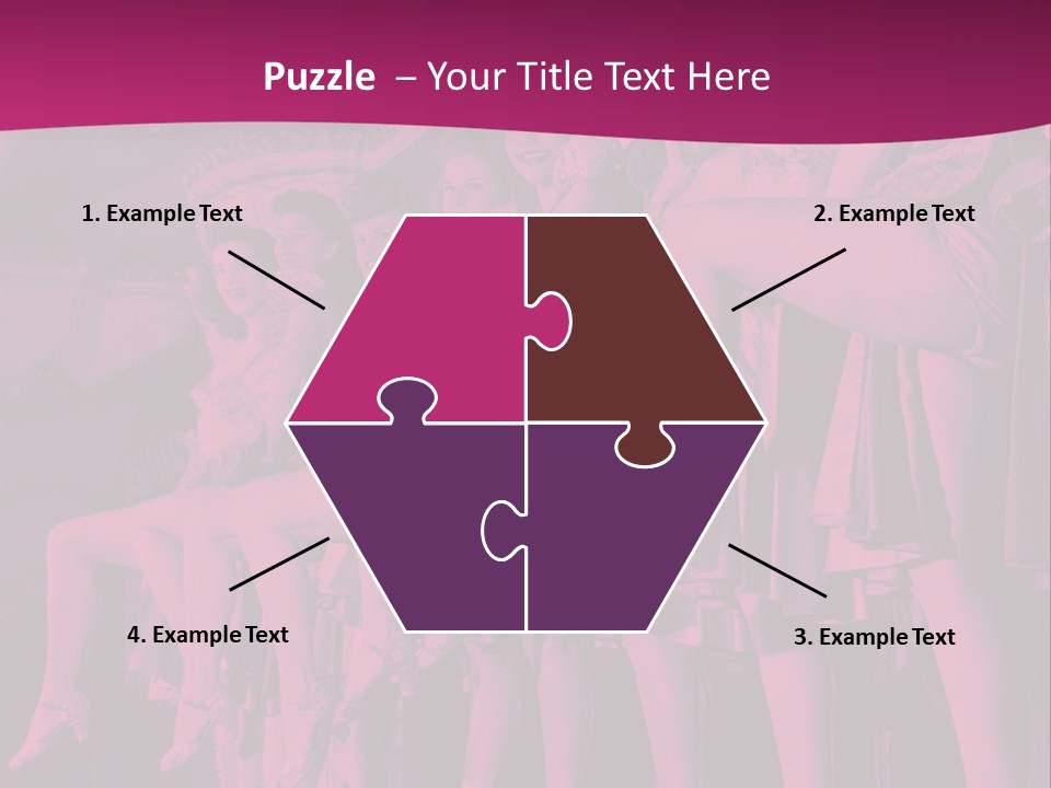 A Group Of Women Sitting On Top Of A Carousel PowerPoint Template