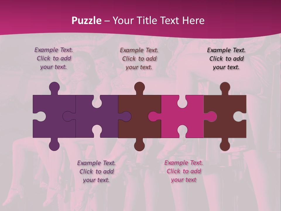 A Group Of Women Sitting On Top Of A Carousel PowerPoint Template