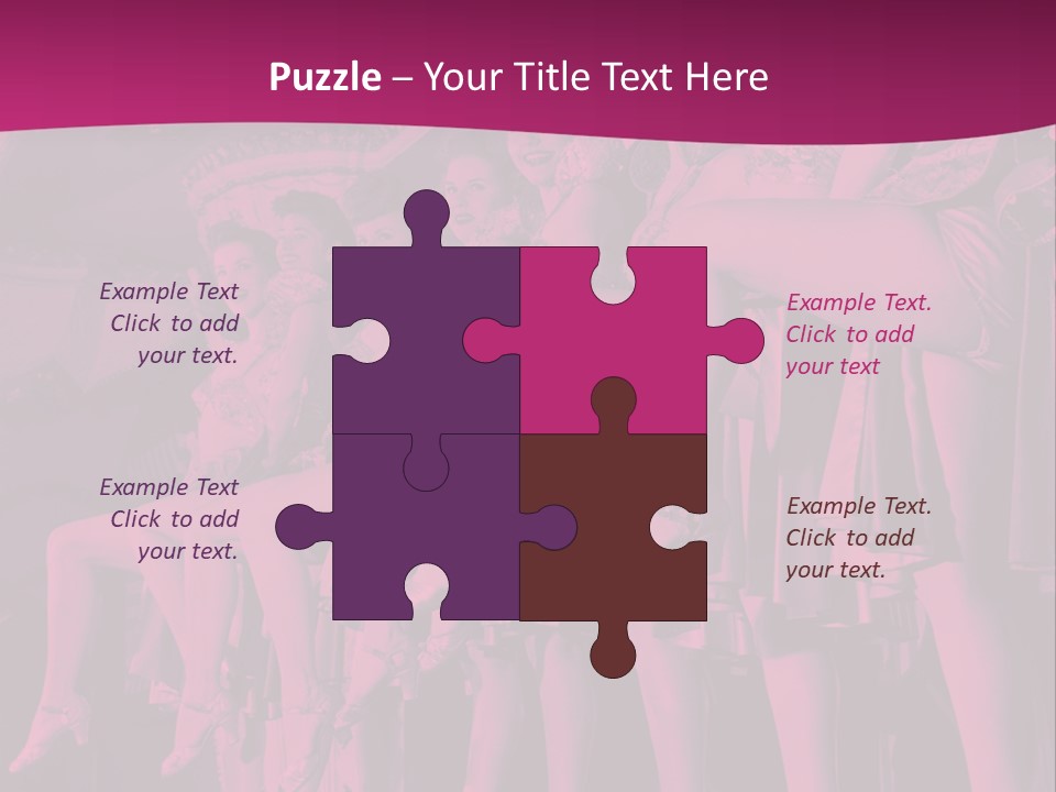 A Group Of Women Sitting On Top Of A Carousel PowerPoint Template