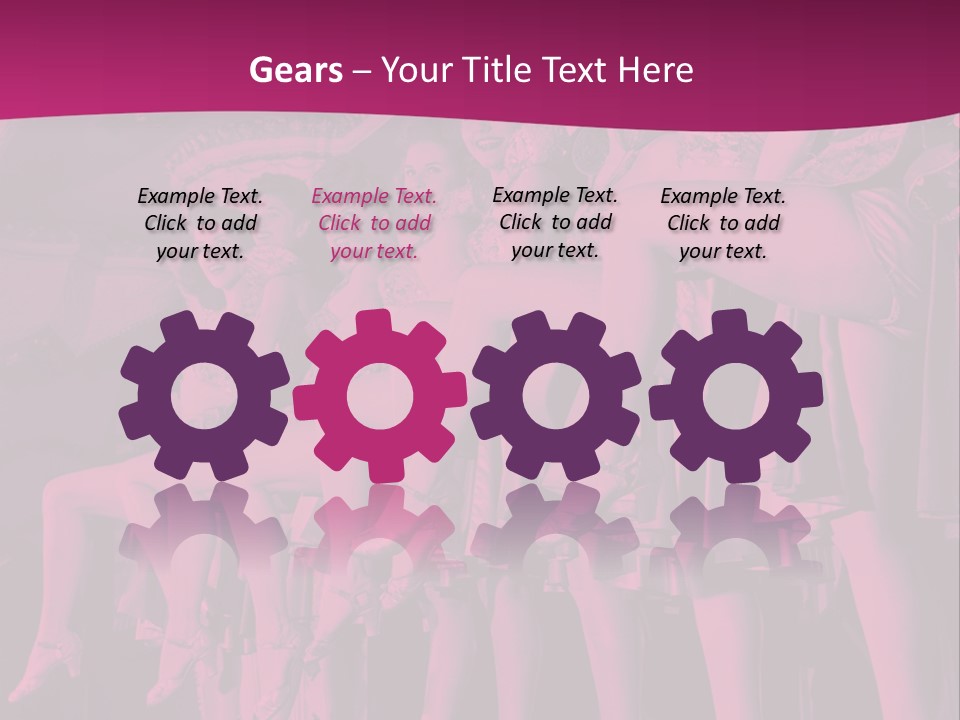 A Group Of Women Sitting On Top Of A Carousel PowerPoint Template