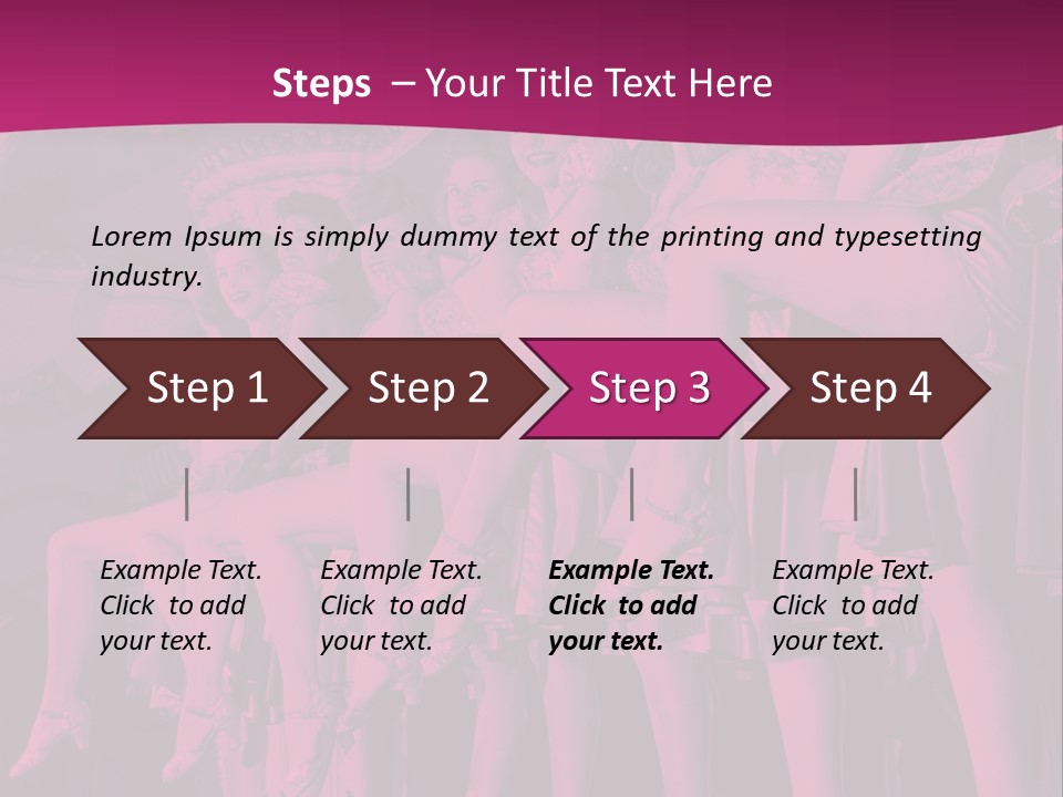A Group Of Women Sitting On Top Of A Carousel PowerPoint Template