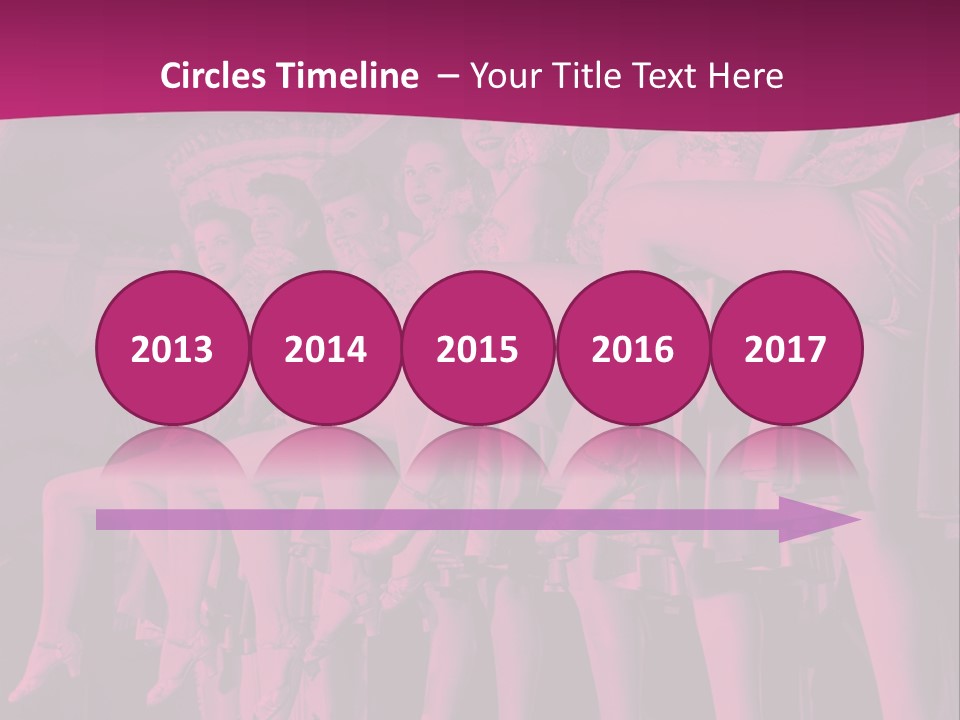 A Group Of Women Sitting On Top Of A Carousel PowerPoint Template