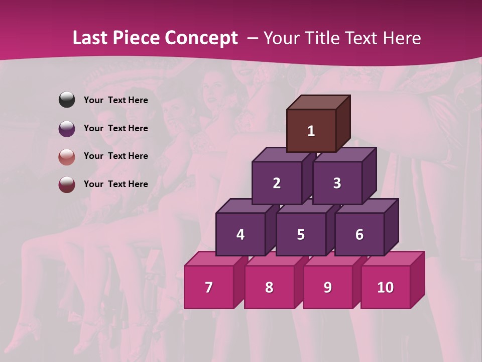 A Group Of Women Sitting On Top Of A Carousel PowerPoint Template