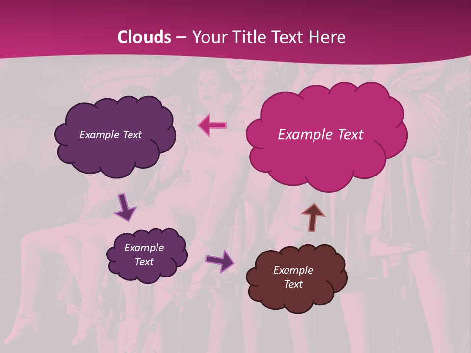 A Group Of Women Sitting On Top Of A Carousel PowerPoint Template