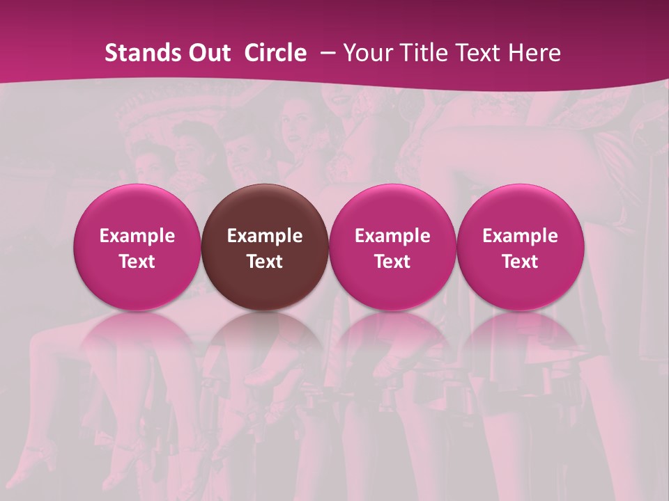 A Group Of Women Sitting On Top Of A Carousel PowerPoint Template