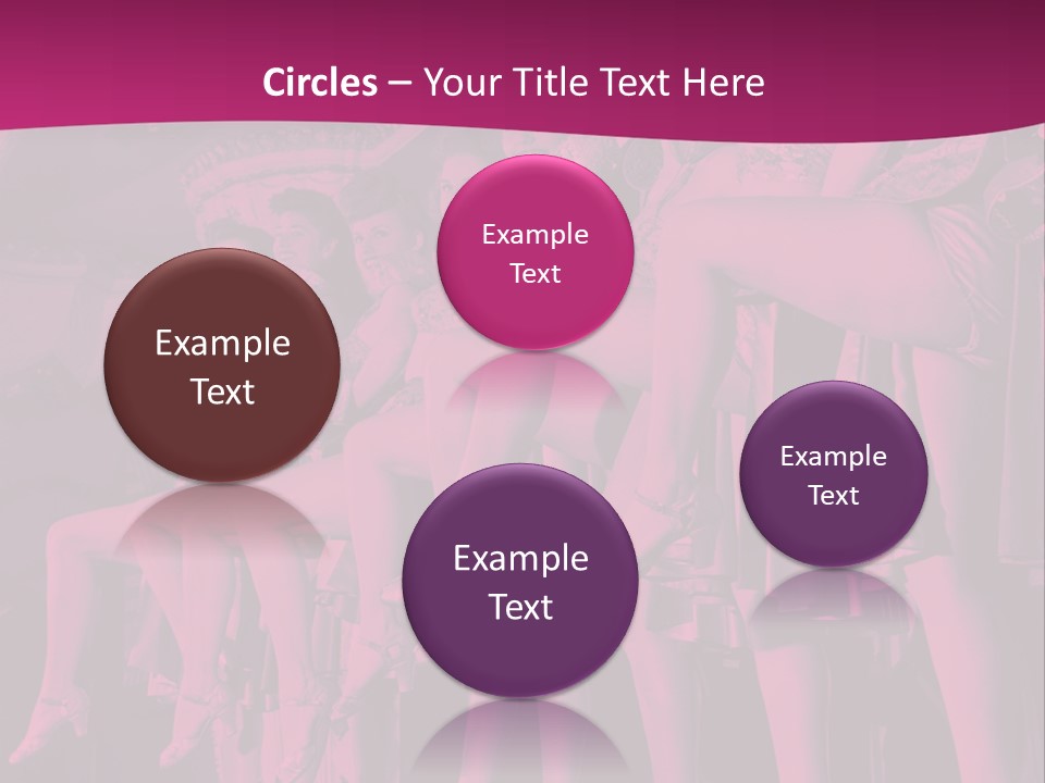 A Group Of Women Sitting On Top Of A Carousel PowerPoint Template