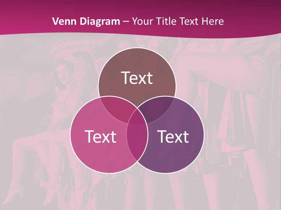 A Group Of Women Sitting On Top Of A Carousel PowerPoint Template