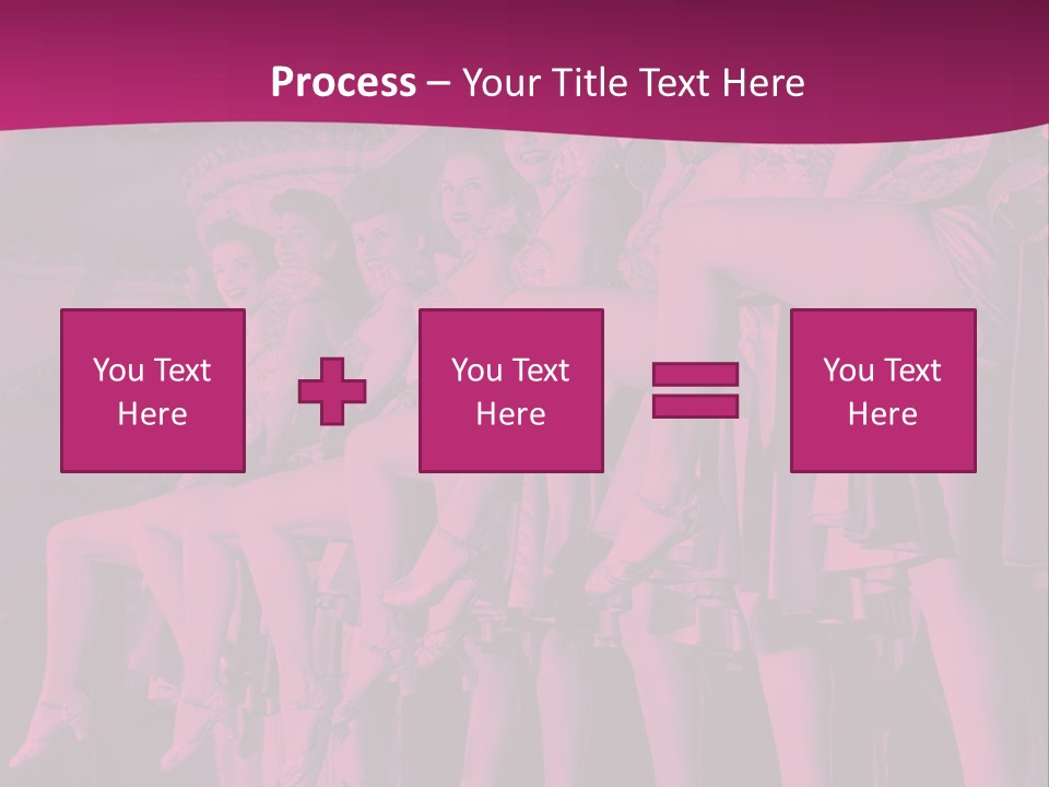 A Group Of Women Sitting On Top Of A Carousel PowerPoint Template