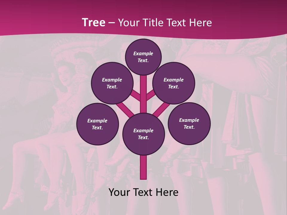 A Group Of Women Sitting On Top Of A Carousel PowerPoint Template