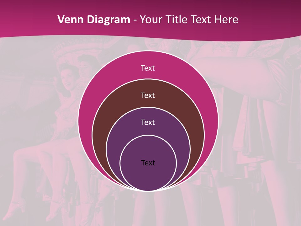 A Group Of Women Sitting On Top Of A Carousel PowerPoint Template