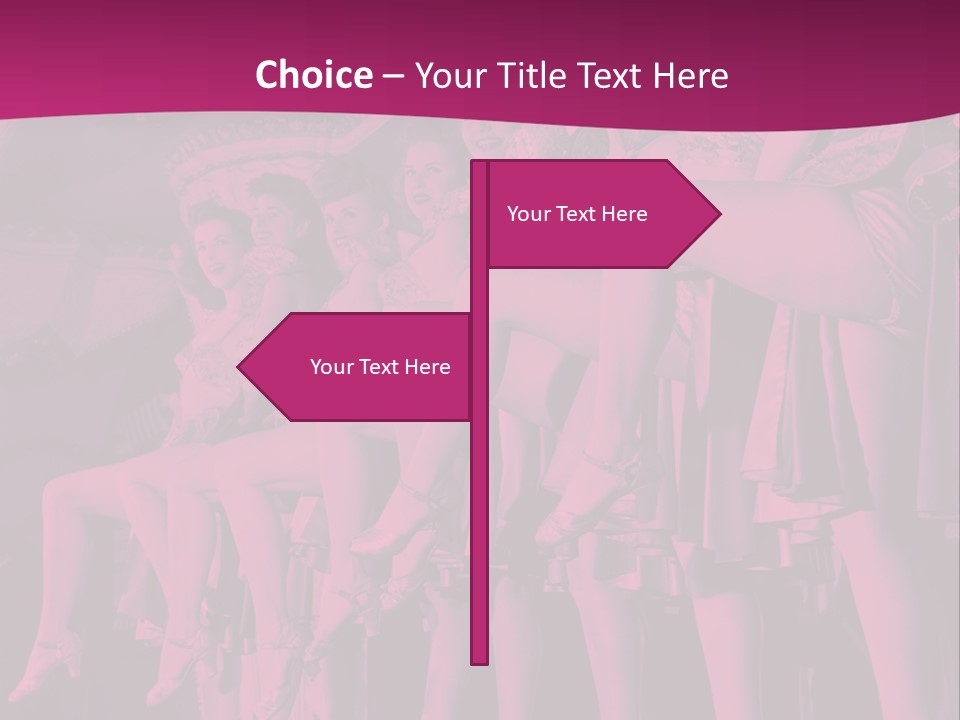 A Group Of Women Sitting On Top Of A Carousel PowerPoint Template