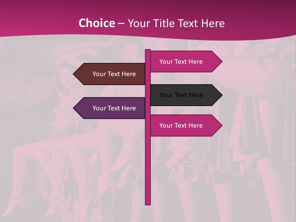 A Group Of Women Sitting On Top Of A Carousel PowerPoint Template