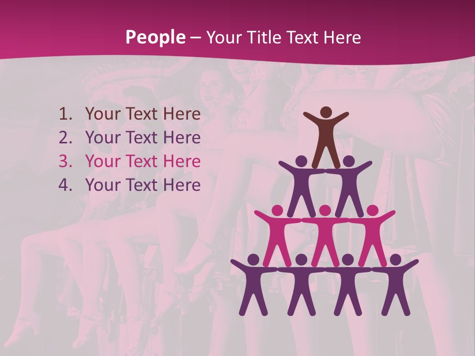 A Group Of Women Sitting On Top Of A Carousel PowerPoint Template