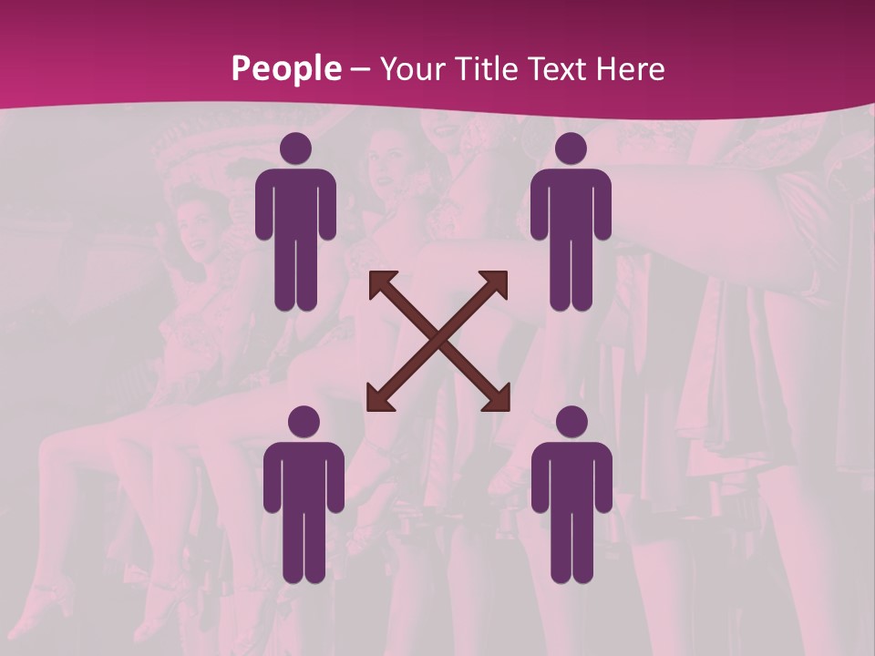 A Group Of Women Sitting On Top Of A Carousel PowerPoint Template