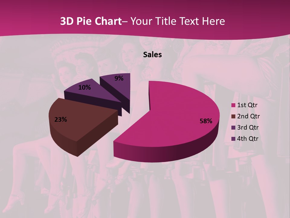 A Group Of Women Sitting On Top Of A Carousel PowerPoint Template
