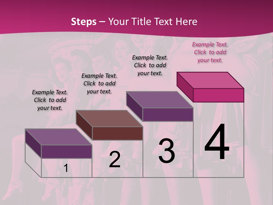 A Group Of Women Sitting On Top Of A Carousel PowerPoint Template