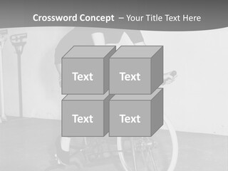 A Woman Riding A Bike In A Room PowerPoint Template