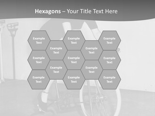 A Woman Riding A Bike In A Room PowerPoint Template