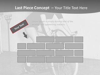 A Woman Riding A Bike In A Room PowerPoint Template