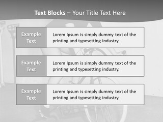 A Woman Riding A Bike In A Room PowerPoint Template