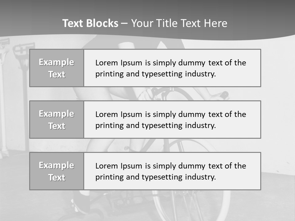 A Woman Riding A Bike In A Room PowerPoint Template