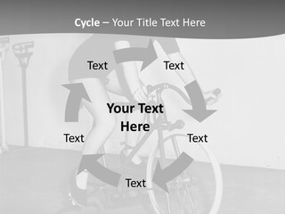 A Woman Riding A Bike In A Room PowerPoint Template