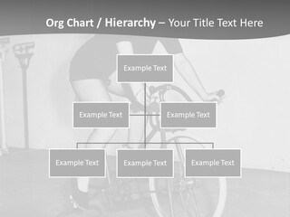 A Woman Riding A Bike In A Room PowerPoint Template