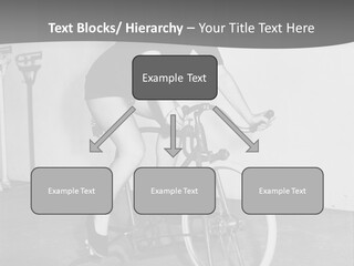 A Woman Riding A Bike In A Room PowerPoint Template