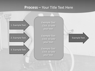 A Woman Riding A Bike In A Room PowerPoint Template