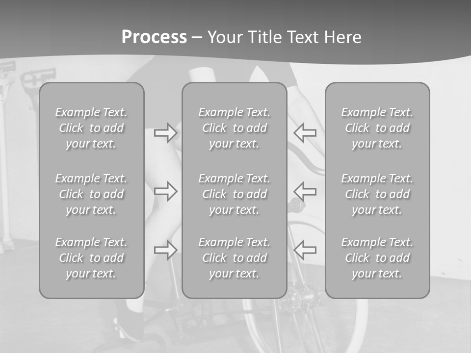 A Woman Riding A Bike In A Room PowerPoint Template
