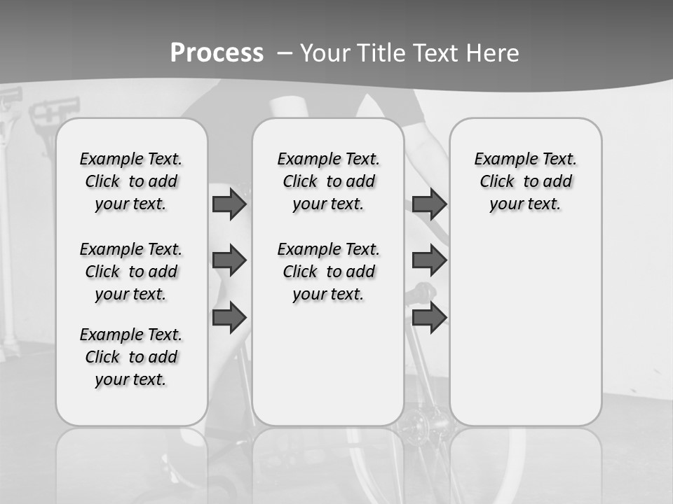 A Woman Riding A Bike In A Room PowerPoint Template