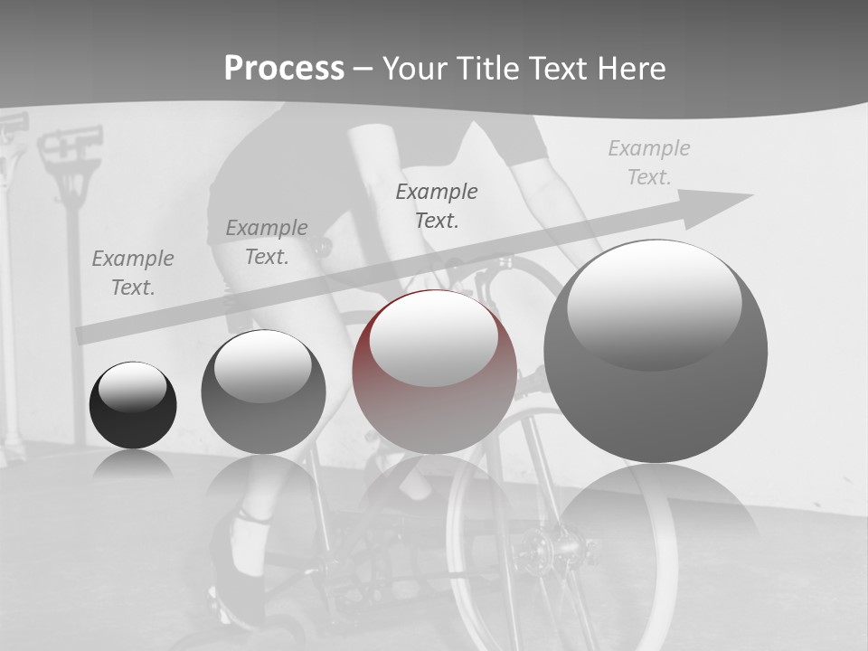 A Woman Riding A Bike In A Room PowerPoint Template