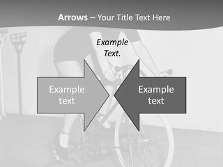 A Woman Riding A Bike In A Room PowerPoint Template