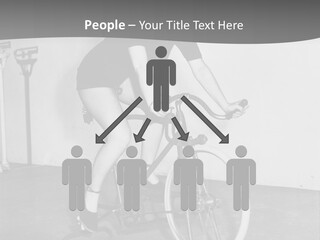 A Woman Riding A Bike In A Room PowerPoint Template