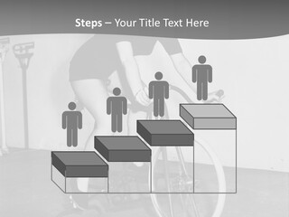 A Woman Riding A Bike In A Room PowerPoint Template