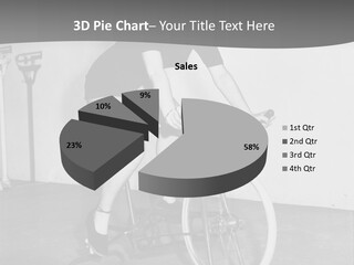 A Woman Riding A Bike In A Room PowerPoint Template