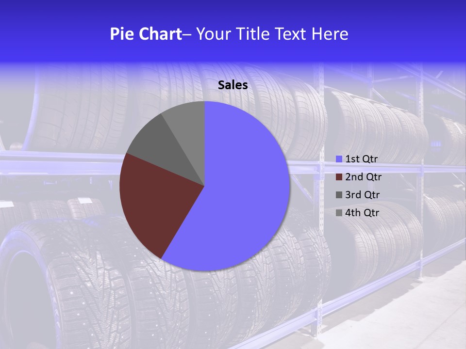 A Bunch Of Tires That Are On A Rack PowerPoint Template