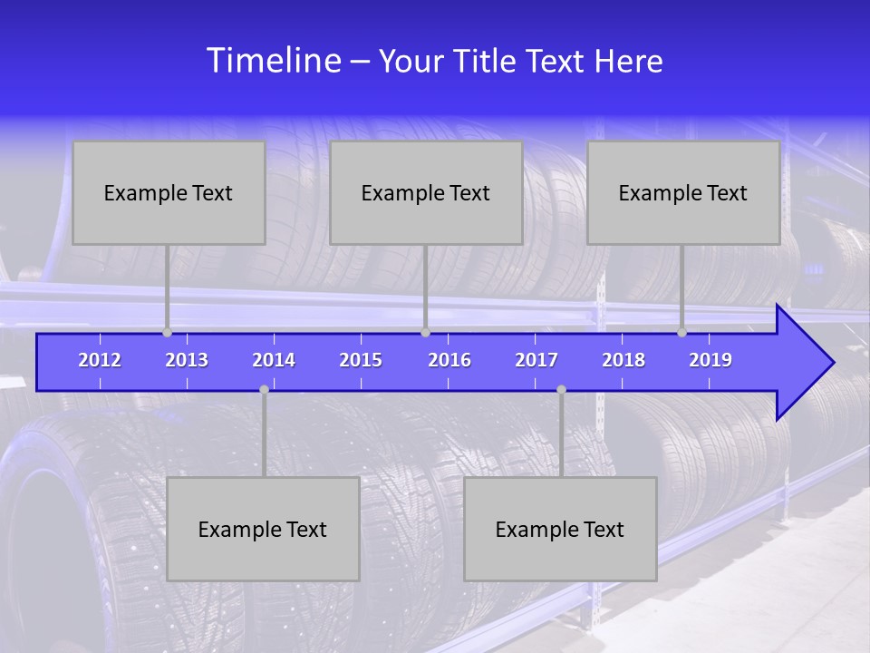 A Bunch Of Tires That Are On A Rack PowerPoint Template