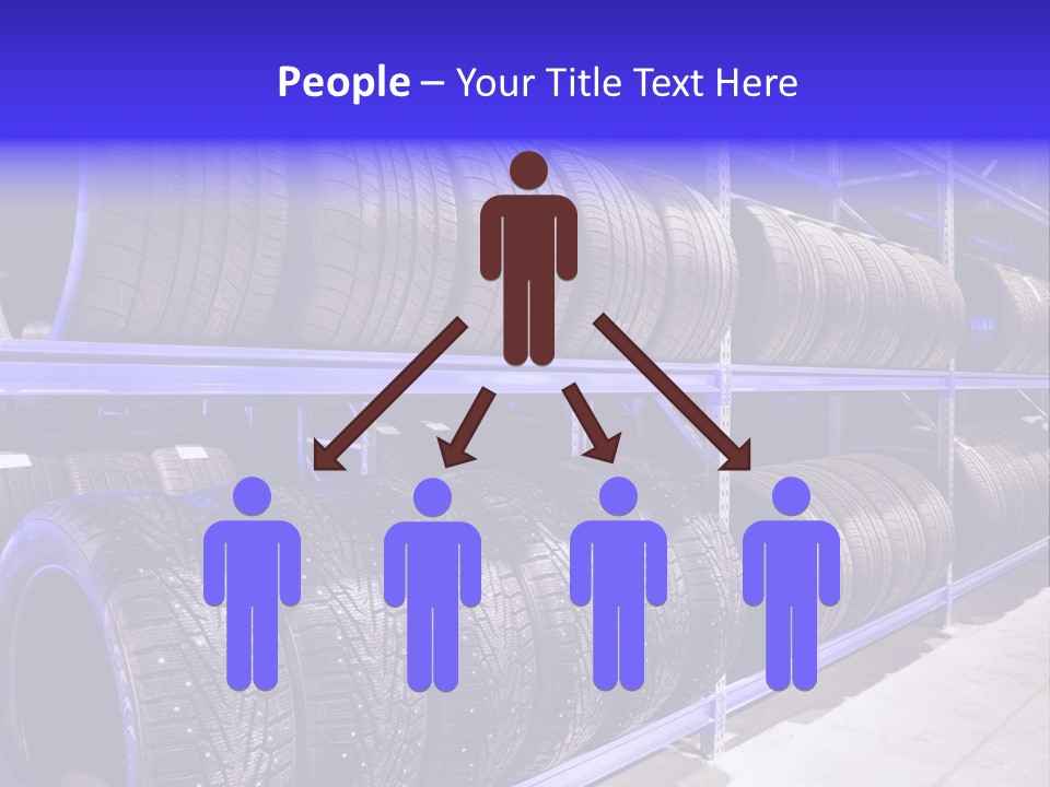 A Bunch Of Tires That Are On A Rack PowerPoint Template